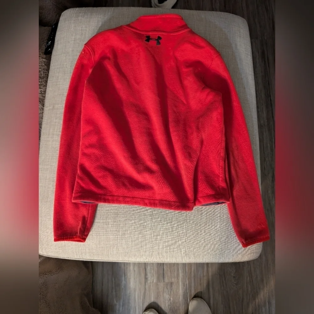 Youth Under Armour Full Zip Jacket Red size L - Picture 2 of 3